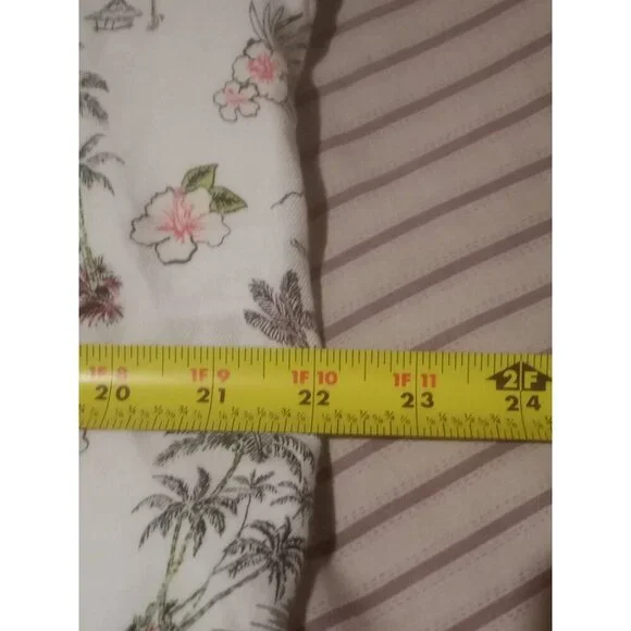 Tommy Bahama Mens Medium M Linen Cotton Short Sleeve Button Up Hawaiian Shirt - Picture 12 of 13